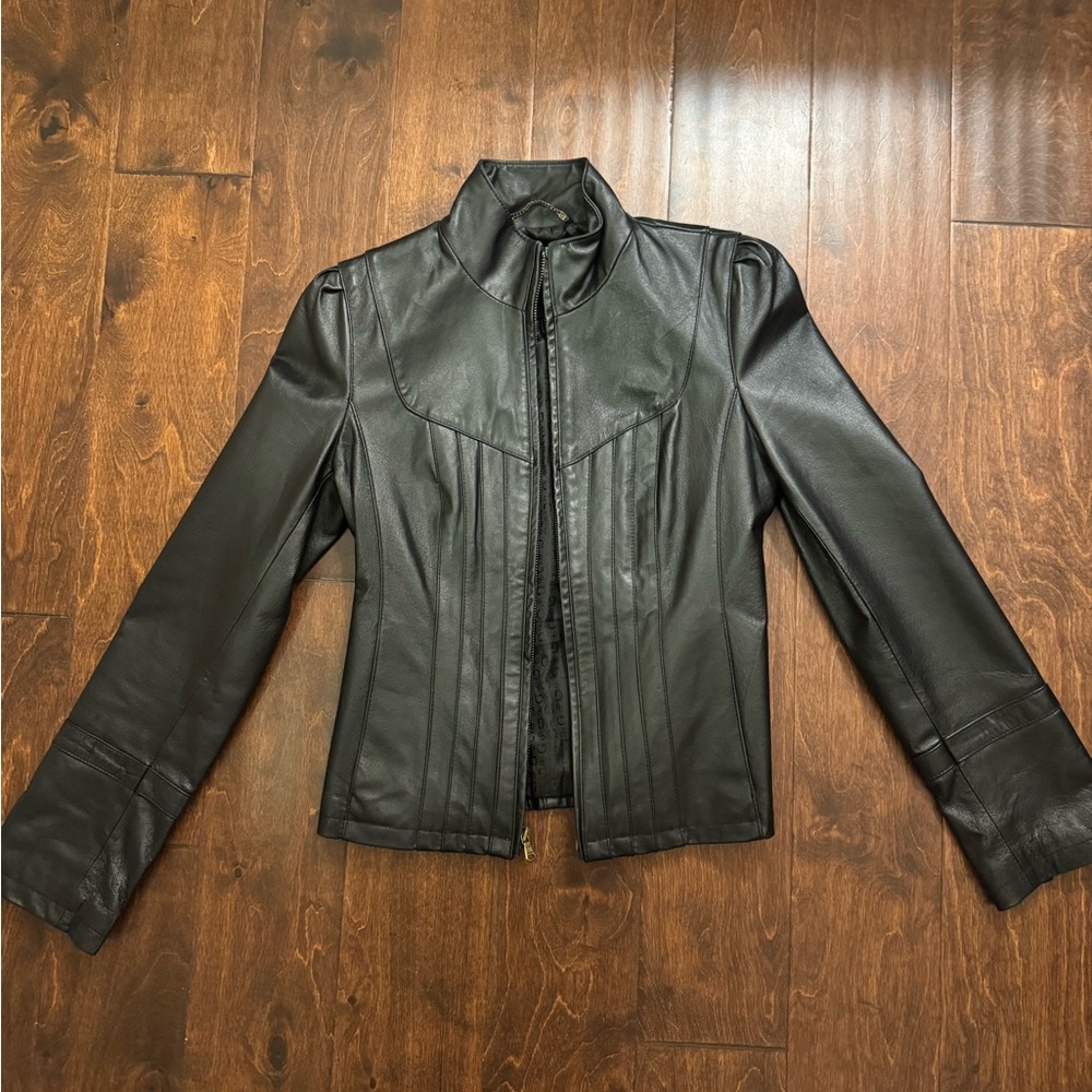 Guess Black Leather Women's Jacket